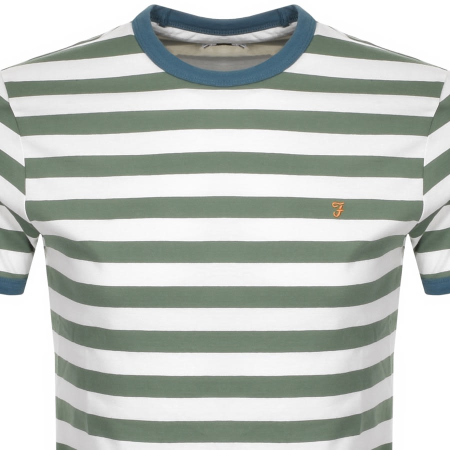 Alternative Image for ProductFarah Vintage Belgrove Stripe T Shirt Green2
